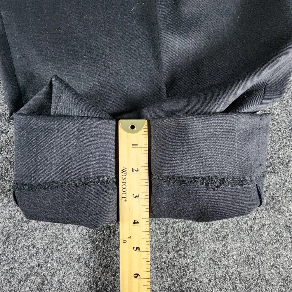 Henry Grethel 2 Piece Suit Mens 54L Pants 53X28 Navy Pin‎ Stripe Wool Blend